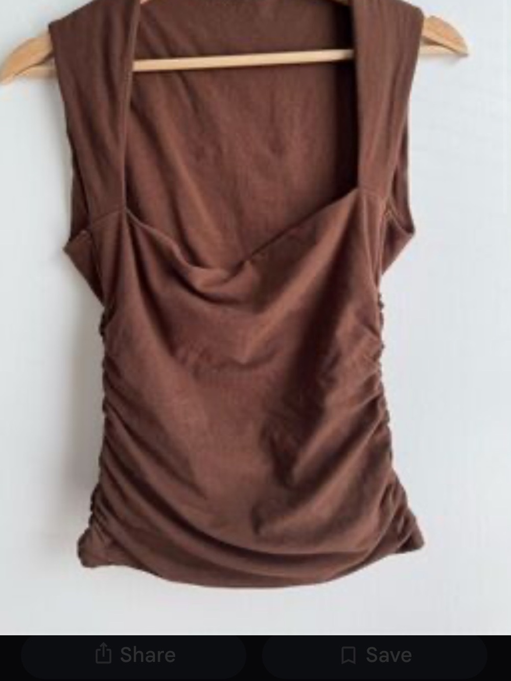 Soft Ruched Brown Top
